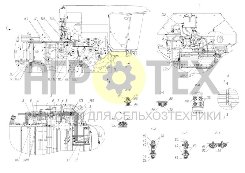 Гидрооборудование рулевого управления (S300.09.53.100А) (№145 на схеме)